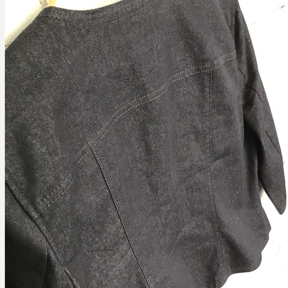 ROZ & ALI | MOTO DARK DENIM BLAZER / JEAN JACKET - Picture 6 of 8